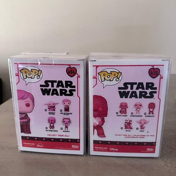 Funko Star Wars Pink Chewbacca and Luke Skywalker Figures - Picture 2 of 2